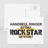 Handbell RInger Rock Star by Night Postkarte (Vorne/Hinten)
