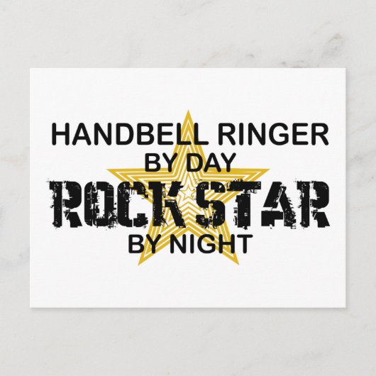 Handbell RInger Rock Star by Night Postkarte (Vorderseite)