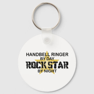Handbell-Wecker-Rockstar bis zum Nacht Schlüsselanhänger