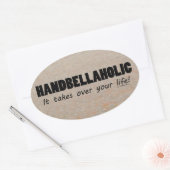 Handbellaholic Life Oval Aufkleber (Umschlag)