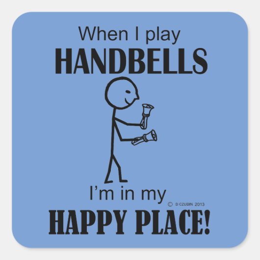 Handbells Happy Place Aufkleber (Vorderseite)
