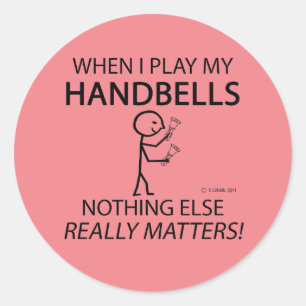 Handbells Nichts anderes zählt klassische Round-St Runder Aufkleber