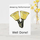 Handbells - Performance Greetings Card Karte (Gelbe Blume)