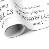 Handbells Stimmen sagen, müssen spielen Geschenkpapier (Rolleneckpunkt)
