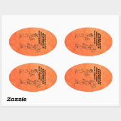 Handbells Zombie Explode Oval Sticker (Blatt)