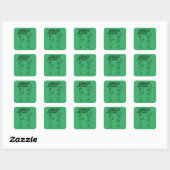 Handbells Zombie Explode Square Sticker (Blatt)
