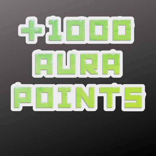 Handbemalt + 1000 Aura-Punkte Aufkleber