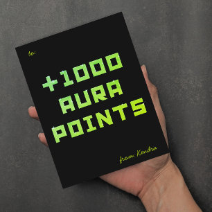 Handbemalt + 1000 Aura-Punkte Feiertagspostkarte