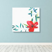 handbemalt | Zazzle_Growshop. Leinwanddruck (Insitu (Holzboden))