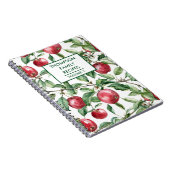 Handbemalte Äpfel und Blätter Personalisiertes Rez Notizblock (Rechte Seite)