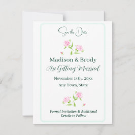 Handbemalte Aquarellfarben SAVE THE DATE