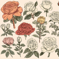 Handbemalte Blume