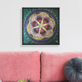 Handbemalte Blume des Lebens Heilige Geometrie Leinwanddruck (Insitu (Wohnzimmer))