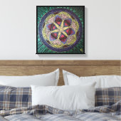 Handbemalte Blume des Lebens Heilige Geometrie Leinwanddruck (Insitu (Schlafzimmer))