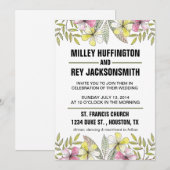 handbemalte Blume Einladung (Vorne/Hinten)