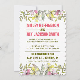 handbemalte Blume Einladung