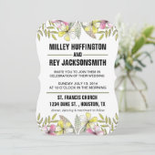 handbemalte Blume Einladung (Stehend Vorderseite)