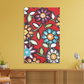 handbemalte Blume Power Leinwand (Insitu (Wohnzimmer))