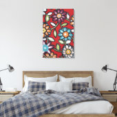 handbemalte Blume Power Leinwand (Insitu (Schlafzimmer))