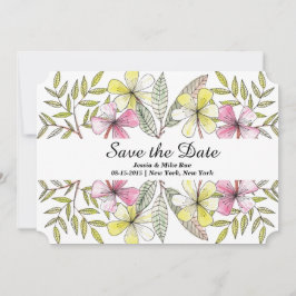 handbemalte Blume Save The Date