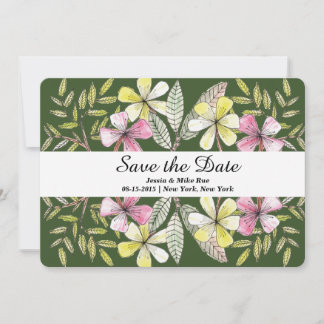 handbemalte Blume Save The Date