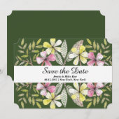 handbemalte Blume Save The Date (Vorne/Hinten)