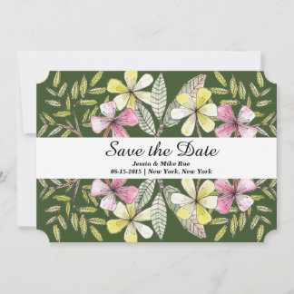 handbemalte Blume Save The Date