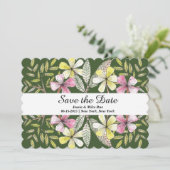 handbemalte Blume Save The Date (Stehend Vorderseite)