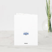 Handbemalte Blumen-Kobaltglas-Vase Karte (Rückseite)