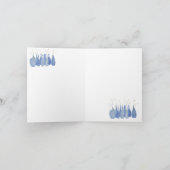 Handbemalte Blumen-Kobaltglas-Vase Karte (Innenseite)