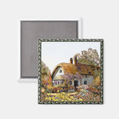 Handbemalte Country-Hütte Magnet (Vorderseite/Rückseite)