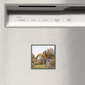 Handbemalte Country-Hütte Magnet (In Situ (Geschirrspüler))