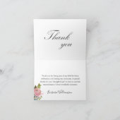 Handbemalte Florale 60. Geburtstagsfeier Dankeskarte (Innenseite)