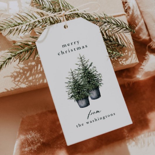 Handbemalte getopfte Weihnachtsbäume Feiertage  Geschenkanhänger