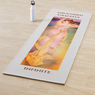 Handbemalte Göttin-Yogamatte – achtsam spirituell Yogamatte