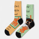 Handbemalte Halloween-Greuel und Kobolde FOTO Socken (Linkes Detail)