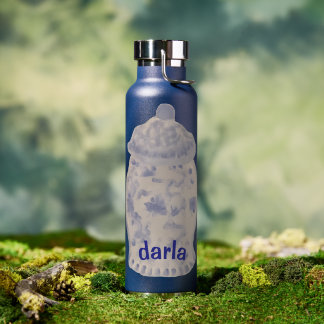 Handbemalte Ingwer-Glasflasche Aufkleber Trinkflasche