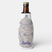 Handbemalte Ingwer-Glasflasche Flaschenkühler (Flaschenvorderseite)