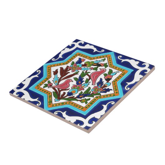 handbemalte Keramik Fliese (Seite)