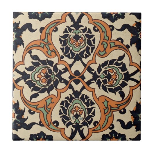 handbemalte Keramik Vintage Fliesen (Vorderseite)