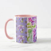 Handbemalte lila Stiefmütterchen Stiefmütterchen B Tasse (Links)