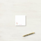 Handbemalte Loose Wasserfarbe Rose Floral Post-it Klebezettel (Auf Schreibtisch)