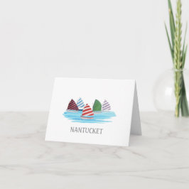 Handbemalte Nantucket Regenbogenflotte leer