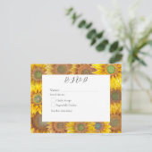 Handbemalte Sonnenblumen R.S.V.P Postkarte (Stehend Vorderseite)