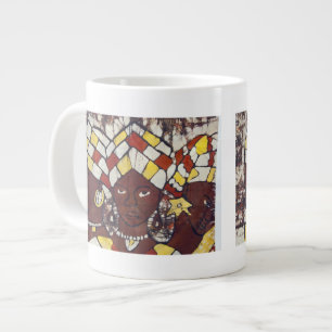Handbemalte Textilien, die den Alltag darstellen Jumbo-Tasse