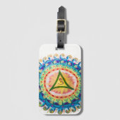 Handbemalte Wasserfarbe Om Mandala Gepäckanhänger (Vorderseite Vertikal)