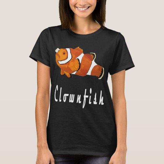Handbemalter Clownfisch T-Shirt (Vorderseite)
