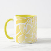 Handbemalter Tasse mit gelbem Kunsthandwerkdesign (Links)