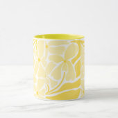 Handbemalter Tasse mit gelbem Kunsthandwerkdesign (Zentrum)