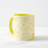 Handbemalter Tasse mit gelbem Kunsthandwerkdesign (Vorderseite Links)